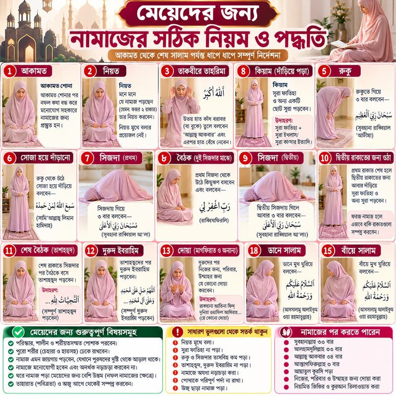 🕌 নামাজ সম্পর্কিত প্রশ্নোত্তর: ১৪টি গুরুত্বপূর্ণ প্রশ্ন ও উত্তর 3 ww 1